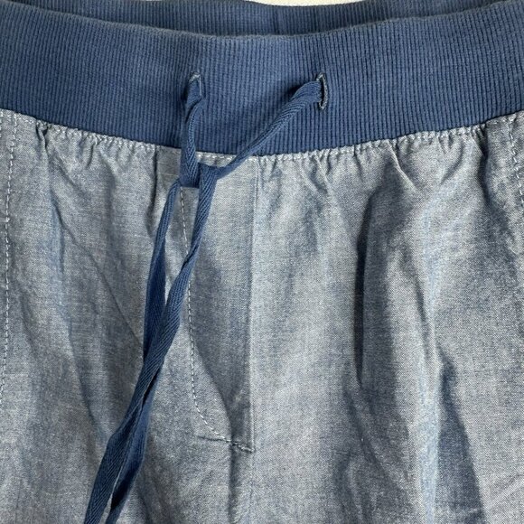 Talbots Pants Womens 14W Cotton Chambray Drawstring Elastic Waist Pull On Casual - Picture 3 of 12